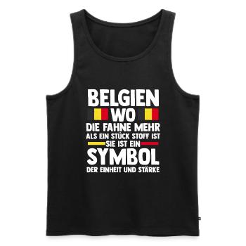 Belge Belgique - Débardeur bio Premium Homme - noir - Devant - Michal (187cm)