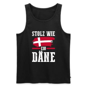 Danes Danish Denmark - Men's Premium Organic Tank Top - black - Front - AI Model Male 178 light (178cm)