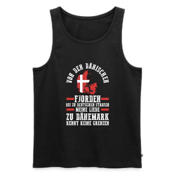 Danes Danish Denmark - Men's Premium Organic Tank Top - black - Front - AI Model Male 178 light (178cm)