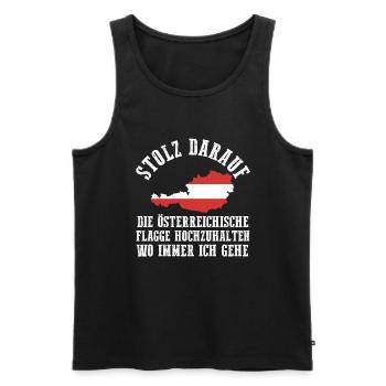Austrians Austria - Men's Premium Organic Tank Top - black - Front - AI Model Male 178 light (178cm)