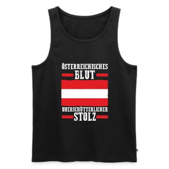 Austrians Austria - Men's Premium Organic Tank Top - black - Front - AI Model Male 178 light (178cm)