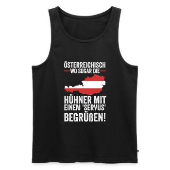 Austrians Austria - Men's Premium Organic Tank Top - black - Front - AI Model Male 178 light (178cm)