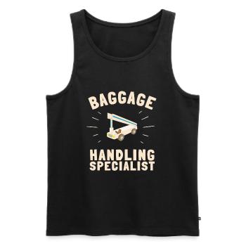 Baggage Handler Airfield Airport Worker - Men's Premium Organic Tank Top - black - Front - AI Model Male 178 light (178cm)