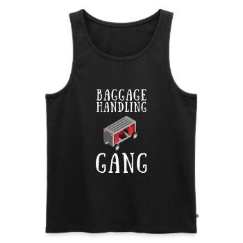 Baggage Handler Airfield Airport Worker - Men's Premium Organic Tank Top - black - Front - AI Model Male 178 light (178cm)