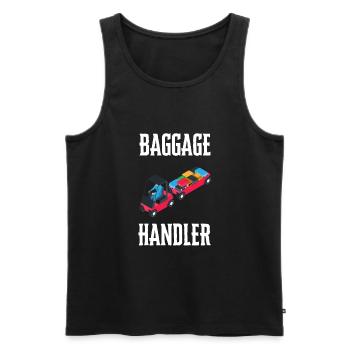 Baggage Handler Airfield Airport Worker - Men's Premium Organic Tank Top - black - Front - AI Model Male 178 light (178cm)