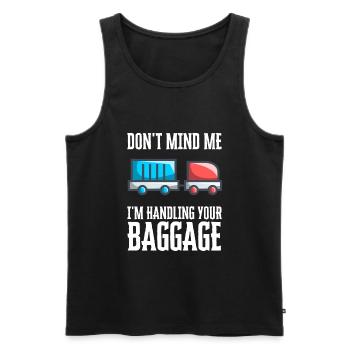 Baggage Handler Airfield Airport Worker - Men's Premium Organic Tank Top - black - Front - AI Model Male 178 light (178cm)