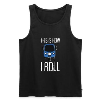 Tuk Tuk Rickshaw Italian Scooter Transporter - Men's Premium Organic Tank Top - black - Front - Michal (187cm)