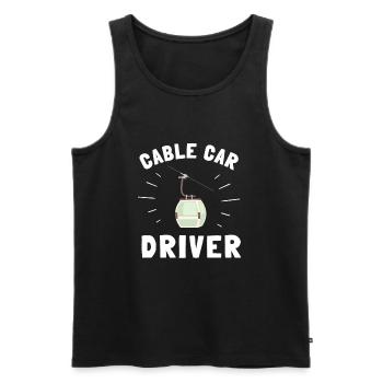 Aerial Tram Tramway Cable Car Cableway Gondola - Men's Premium Organic Tank Top - black - Front - AI Model Male 178 light (178cm)