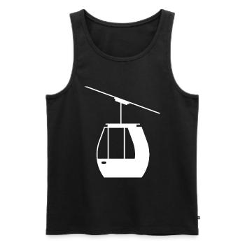 Aerial Tram Tramway Cable Car Cableway Gondola - Men's Premium Organic Tank Top - black - Front - AI Model Male 178 light (178cm)