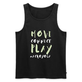 Acroyoga Manual Acro Yoga Yogi - Männer Premium Bio Tank Top - Schwarz - Vorne - AI Model Male 178 light (178cm)