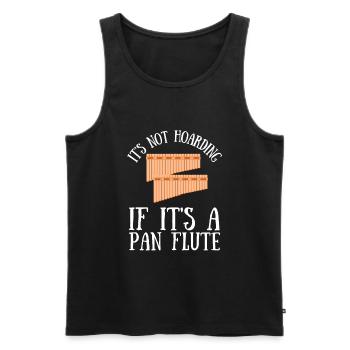 Pan Pipe Instrument Peru Wooden Pan Flute - Männer Premium Bio Tank Top - Schwarz - Vorne - AI Model Male 178 light (178cm)