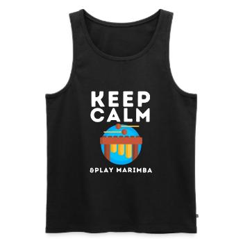 Vibraphone Mom Marimba Ninja And Mallet - Men's Premium Organic Tank Top - black - Front - AI Model Male 178 light (178cm)