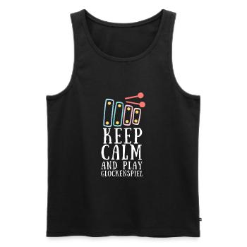 Vibraphone Mom Marimba Ninja And Mallet - Men's Premium Organic Tank Top - black - Front - AI Model Male 178 light (178cm)