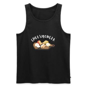 Cheesemonger Cheese Maker Gouda Lover - Männer Premium Bio Tank Top - Schwarz - Vorne - Michal (187cm)