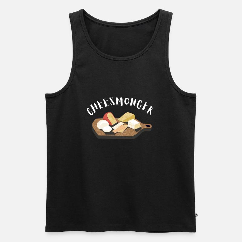 Cheesemonger Cheese Maker Gouda Lover - Männer Premium Bio Tank Top - Schwarz