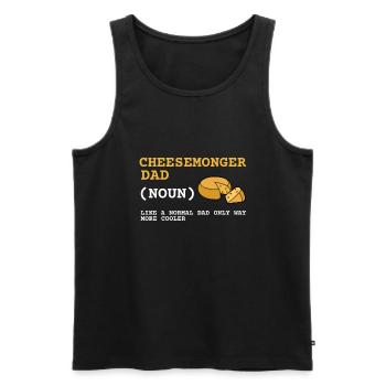 Cheesemonger Cheese Maker Gouda Lover - Männer Premium Bio Tank Top - Schwarz - Vorne - Michal (187cm)