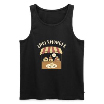 Cheesemonger Cheese Maker Gouda Lover - Männer Premium Bio Tank Top - Schwarz - Vorne - Michal (187cm)