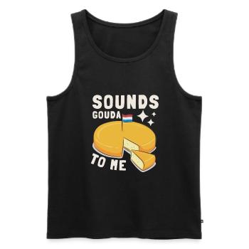Cheesemonger Cheese Maker Gouda Lover - Männer Premium Bio Tank Top - Schwarz - Vorne - Michal (187cm)