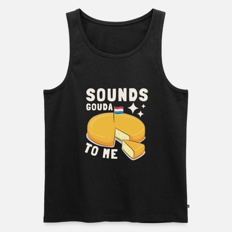 Cheesemonger Cheese Maker Gouda Lover - Männer Premium Bio Tank Top - Schwarz