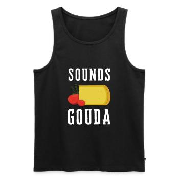 Cheesemonger Cheese Maker Gouda Lover - Männer Premium Bio Tank Top - Schwarz - Vorne - Michal (187cm)