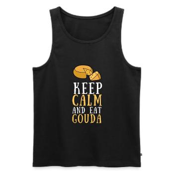 Cheesemonger Cheese Maker Gouda Lover - Männer Premium Bio Tank Top - Schwarz - Vorne - Michal (187cm)