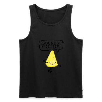 Cheesemonger Cheese Maker Gouda Lover - Männer Premium Bio Tank Top - Schwarz - Vorne - Michal (187cm)