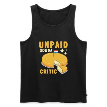 Cheesemonger Cheese Maker Gouda Lover - Männer Premium Bio Tank Top - Schwarz - Vorne - Michal (187cm)
