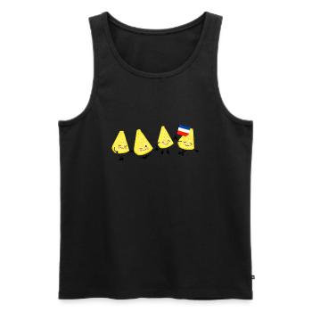 Cheesemonger Cheese Maker Gouda Lover - Männer Premium Bio Tank Top - Schwarz - Vorne - Michal (187cm)