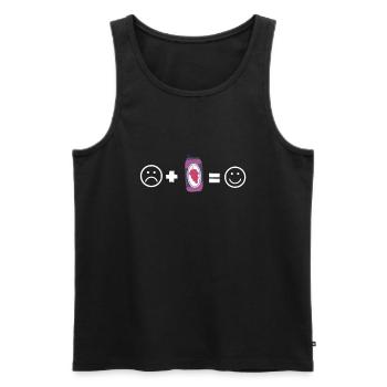 Organic Grape Juice Bottles - Männer Premium Bio Tank Top - Schwarz - Vorne - AI Model Male 178 light (178cm)