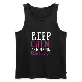 Organic Grape Juice Bottles - Männer Premium Bio Tank Top - Schwarz - Vorne - AI Model Male 178 light (178cm)