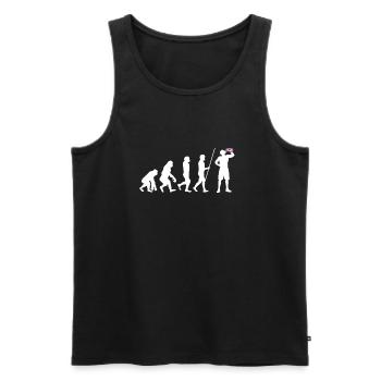 Organic Grape Juice Bottles - Männer Premium Bio Tank Top - Schwarz - Vorne - AI Model Male 178 light (178cm)