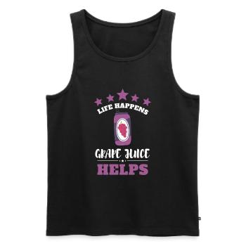 Organic Grape Juice Bottles - Männer Premium Bio Tank Top - Schwarz - Vorne - AI Model Male 178 light (178cm)