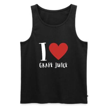 Organic Grape Juice Bottles - Männer Premium Bio Tank Top - Schwarz - Vorne - AI Model Male 178 light (178cm)
