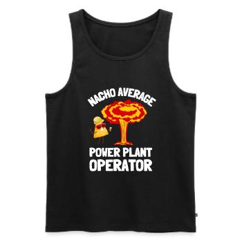 Uranium Fission Nuclear Engineering Theme - Men's Premium Organic Tank Top - black - Front - AI Model Male 178 light (178cm)
