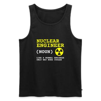 Uranium Fission Nuclear Engineering Theme - Men's Premium Organic Tank Top - black - Front - AI Model Male 178 light (178cm)