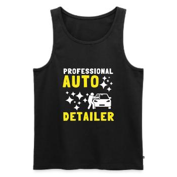 Mobile Car Polisher Waxer Interior Car Detailer - Männer Premium Bio Tank Top - Schwarz - Vorne - AI Model Male 178 light (178cm)