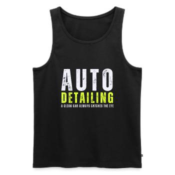 Mobile Car Polisher Waxer Interior Car Detailer - Männer Premium Bio Tank Top - Schwarz - Vorne - AI Model Male 178 light (178cm)