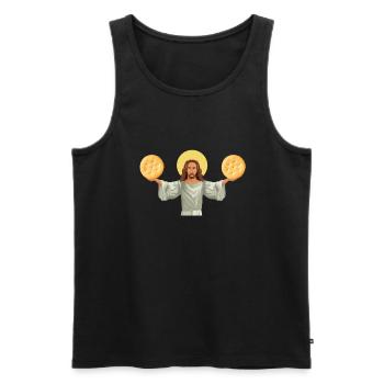 Rosemary Crab Cracker And Flatbread Salty Cracker - Men's Premium Organic Tank Top - black - Front - AI Model Male 178 light (178cm)