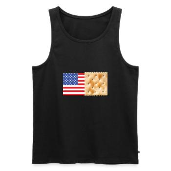 Rosemary Crab Cracker And Flatbread Salty Cracker - Men's Premium Organic Tank Top - black - Front - AI Model Male 178 light (178cm)