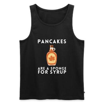 Syrup For Pancakes Flipping Flapjack Breakfast - Men's Premium Organic Tank Top - black - Front - AI Model Male 178 light (178cm)
