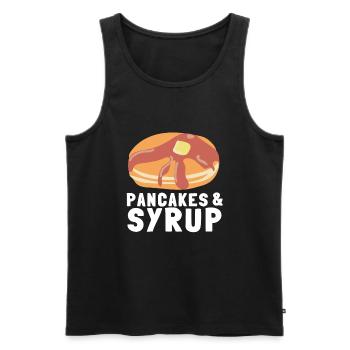 Syrup For Pancakes Flipping Flapjack Breakfast - Men's Premium Organic Tank Top - black - Front - AI Model Male 178 light (178cm)