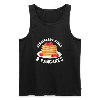 Syrup For Pancakes Flipping Flapjack Breakfast - Men's Premium Organic Tank Top - black - Front - AI Model Male 178 light (178cm)