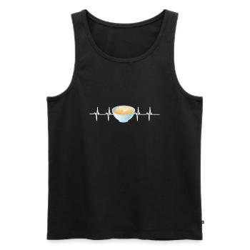 Cereal Grits Kasha Upma Rice And Morning Cornmeal - Men's Premium Organic Tank Top - black - Front - Michal (187cm)