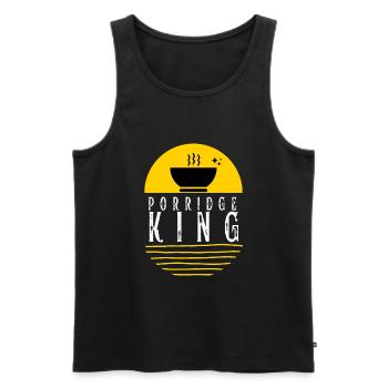 Cereal Grits Kasha Upma Rice And Morning Cornmeal - Men's Premium Organic Tank Top - black - Front - Michal (187cm)