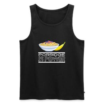 Cereal Grits Kasha Upma Rice And Morning Cornmeal - Men's Premium Organic Tank Top - black - Front - Michal (187cm)