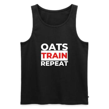 Cereal Grits Kasha Upma Rice And Morning Cornmeal - Men's Premium Organic Tank Top - black - Front - Michal (187cm)