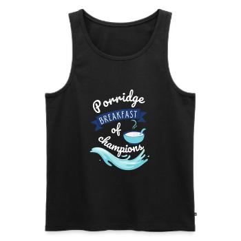 Cereal Grits Kasha Upma Rice And Morning Cornmeal - Men's Premium Organic Tank Top - black - Front - Michal (187cm)