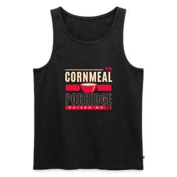 Cereal Grits Kasha Upma Rice And Morning Cornmeal - Men's Premium Organic Tank Top - black - Front - Michal (187cm)