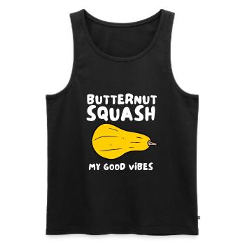 Fresh Farmers Market, Organic Butternut Squash My - Männer Premium Bio Tank Top - Schwarz - Vorne - Michal (187cm)