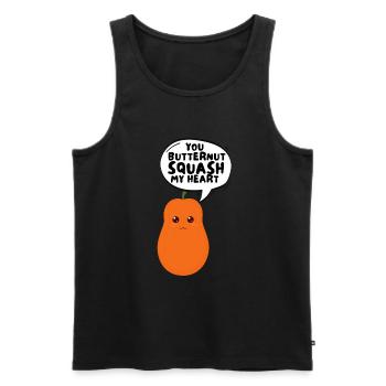 Fresh Farmers Market, Organic Butternut Squash My - Männer Premium Bio Tank Top - Schwarz - Vorne - Michal (187cm)